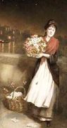 A London Flower Girl 1877 Reproduction