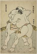 The Sumo wrestlers Uzugafuchi Kandayu and Takasaki Reproduction