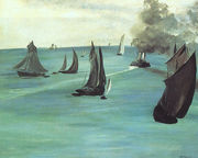 The Beach at Sainte-Adresse 1867 Reproduction