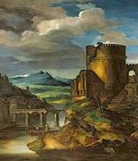 Italian Landscape or Landscape with a Tomb Reproduction