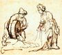 Boaz Casting Barley into Ruth's Veil c. 1645 Reproduction