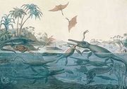 Duria antiquior Ancient Dorset depicting a imaginative reconstruction of the life of the Jurassic seas Reproduction