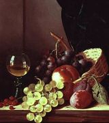 Grapes and plums Reproduction