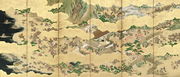 Six Fold Screen depicting Battle of the Genji and the Heike Clans 2 Reproduction