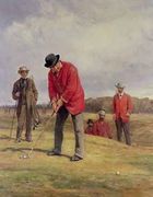 George Glennie Putting at Blackheath with Putting Cleek Reproduction