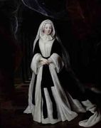 Portrait of Louise Francoise de Bourbon 1673-1743 in Mourning Clothes Reproduction