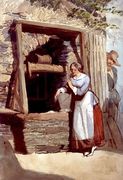 Study of a Lady by a Well with her Admirer Looking On Reproduction