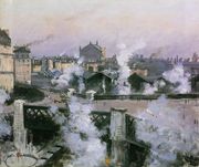 The Pont de l'Europe and Gare Saint-Lazare Reproduction