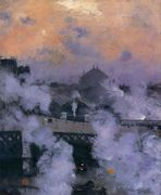 The Pont de l'Europe at Night Reproduction