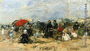 Trouville, Beach Scene V Reproduction