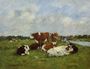 Pasturage on the Banks of the Touques Reproduction