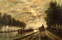 The Ourcq Canal, Towpath, Moonlight Reproduction