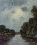 The Somme near D'Abbeville - Moonlight Reproduction