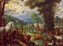 Landscape of Paradise and the Loading of the Animals in Noah's Ark Reproduction