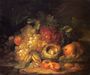 Still Life with Grapes and Peaches Reproduction