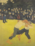 The Wrestling Bretons, c.1893 Reproduction