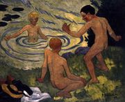 Boys on a Riverbank, 1906 Reproduction