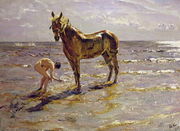 Bathing a Horse, 1905 Reproduction