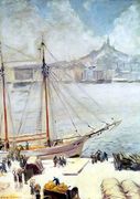 The Quayside, Marseilles, 1929 Reproduction