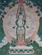 Thangka, Thousand armed Avalokitesvara in Cosmic Form Reproduction