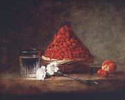 Basket with Wild Strawberries, c.1761 Reproduction