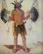 'Old Bear' medicine man of the Mandan Tribe, from a painting of 1832 Reproduction