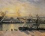 Sunset, The Port of Rouen (Steamboats) 1898 Reproduction