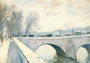 Pont Royal, Paris, Winter Reproduction