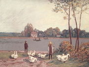 On the Banks of the Loing Reproduction