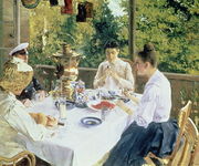 At the Tea-Table, 1888 Reproduction