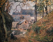 A Farm at Montfoucault, 1894 Reproduction