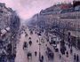 Boulevard Montmartre, Morning, Cloudy Weather, 1897 Reproduction