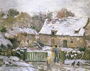 A Farm at Montfoucault- Effect of Snow, 1876 Reproduction