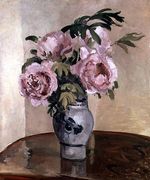 A Vase of Peonies 1875 Reproduction