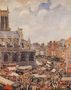 The Market Surrounding the Church of Saint-Jacques, Dieppe, 1901 Reproduction