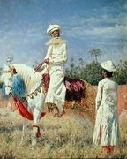 A Horseman in Jaipur, 1881 Reproduction