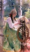 At the Spinning-Wheel Reproduction