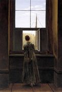 Woman at a Window 1822 Reproduction