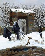 Graveyard under Snow 1826 Reproduction