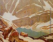 Mountain Snowfall Lake Oesa 1932 Reproduction