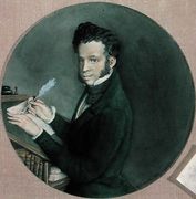 Alexander Pushkin (1865-1911) at Work, 1899 Reproduction