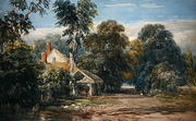 A Cottage and Byre at the Edge of a Wood, 1845 Reproduction