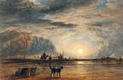 Beach Scene - Sunrise, c.1820 Reproduction