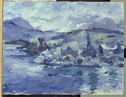 Afternoon on Lake Lucerne, 1924 Reproduction