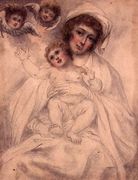 Mother and Child with Cherubs, c.1790 Reproduction