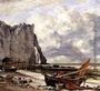 Etretat, Beach with Arch Reproduction