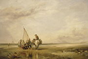 Mont St. Michel, Shrimpers, 1842 Reproduction