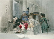 A Good Deed, from Les Modes Parisiennes c.1860 Reproduction