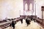 A Winter Day on Brooklyn Bridge Reproduction