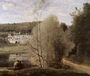 The Pond and the Cabassud Houses at Ville-d'Avray Reproduction